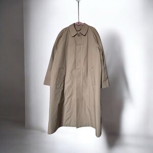 London Fog Men’s Long Trench Rain Coat Beige Tan Size 44